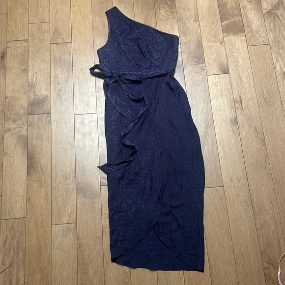 Ted Baker London Zoeii Leopard Jacquard One-Shoulder Dress SMALL asymmetric - Picture 5 of 13